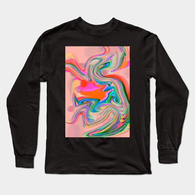 Marble Long Sleeve T-Shirt by Kamaloca